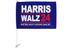 TOGETHER WE STAND KAMALA HARRIS FLAG Blue We Are Not Going Back Harris Walz Flag For Car Bandera Para Carros Window Clip Pole Mount Kit President 47 Poster Auto Decor Sign Outdoor Sports Fan Decorations Democrat Gift Made In USA