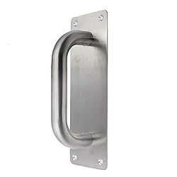 Rannb Door Pull Plate with Handle Stainless Steel