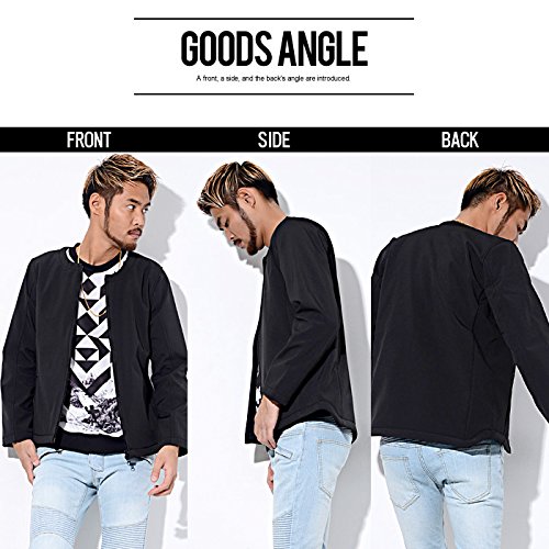 【数量限定】(キャバリア)CavariA シャークスキンボンディング加工ノーカラーMA-1ジャケット