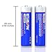 Internova 18650 Battery, Li-ion Rechargeable, 2600mAh 3.7V Button Top High Performance Battery for LED Rechargeable Flashlights and Lanterns, 2 Pack