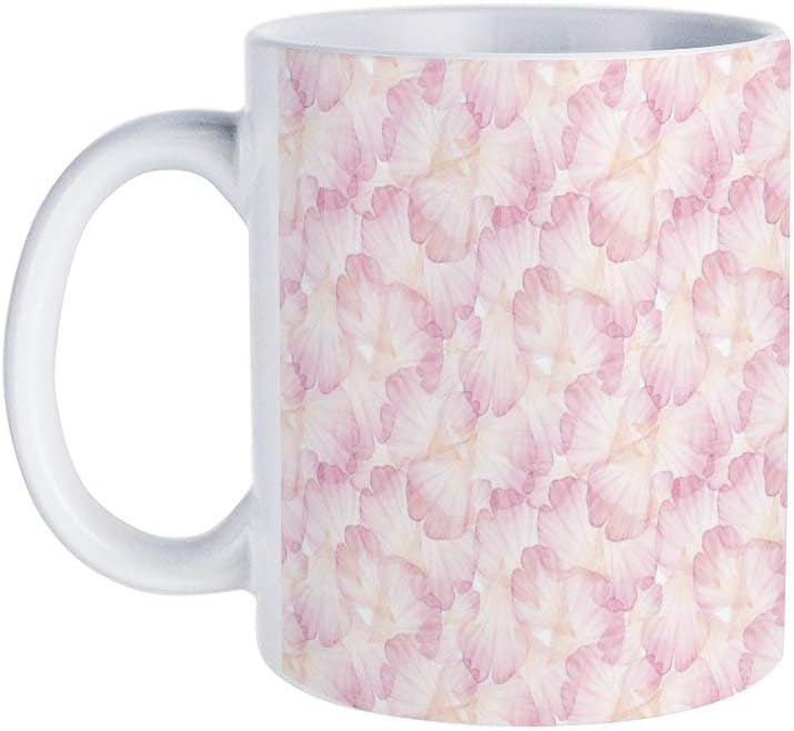 Amazon Com Pale Pink Flower Petals Print 11 Oz Funny Coffee Mugs Tea Mugs Coffee Cups Inspirational Gifts And Sarcasm Kitchen Dining