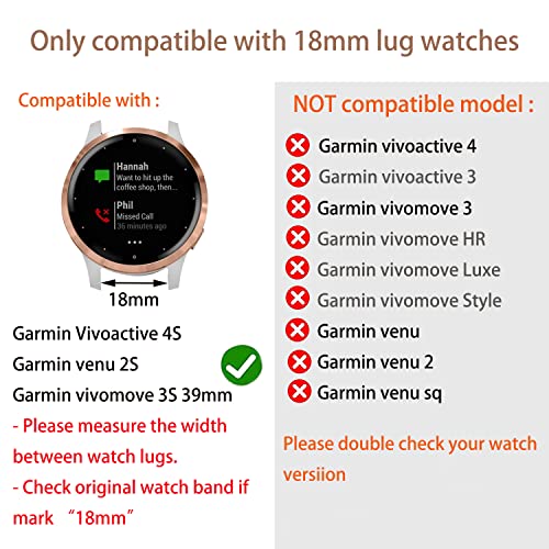 ViCRiOR Bands Compatible with Garmin Vivoactive 4S 40mm Venu 2S
