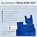 5 Piece Bathroom Rugs Set - Soft Non Slip Memory Foam Large Bathroom Mats - Perfect Combination of Luxury and Comfort - Blue Dolphins