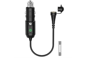 Mellbree Adaptateur de protection faciale chauffant en PVC résistant au froid, prise CC, longueur de 20 cm avec voyant lumine