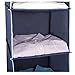 STORAGE MANIAC 5-Shelf Hanging Closet Organizer with Loop Closure, Polyester Canvas Cloth Hanging Shelf