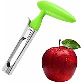 Premium Stainless Steel Apple Corer, Green | Easy Use &amp; Dishwasher Safe, Multi-Fruit Core Remover, Ergonomic Handle for Apples, Pears, Tomatoes &amp; Cupcakes