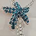 Fine Lady Something Blue Rhinestone Starfish Pearl Foot Jewelry Crystal Silver Bridal Barefoot Sandal Beach Wedding Ideas-ONE PAIR