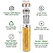Ecofuse Bamboo Tea Tumbler Thermos for Loose Leaf Tea, Coffee Mug & Fruit Water w/Stainless Steel Infuser 18 oz. Insulated Travel Bottle. Reusable Stainless Steel Metal Straws Leak Proof BPA Free.