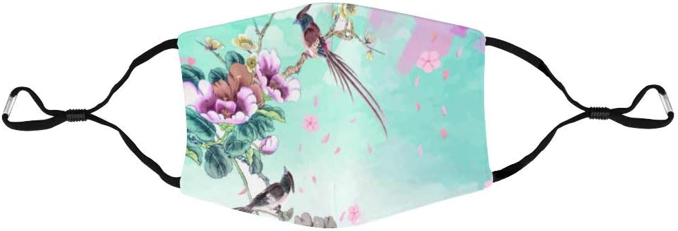 Promini Fashion Comfortable Nylon Face Mask Washable And Reusable Birds On The Branch Mouth Mask Protective Mask Anti-Dust Pollution Cycling for Adults And Teens