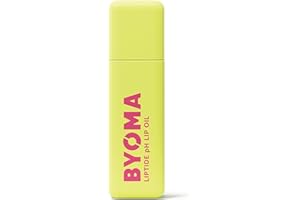 BYOMA Liptide pH Lip Oil - Glossy, Non-Sticky Gloss with pH Adaptive Tint - Peptide Lip Treatment with Peptides, Avocado & Tamanu Oils - Softens, Plumps, Hydrates - 0.16 oz