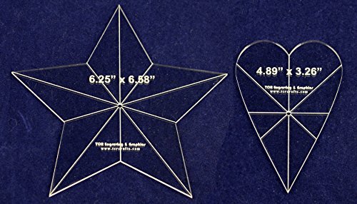 2 Piece Star/Heart Set - No Seam - 1/8