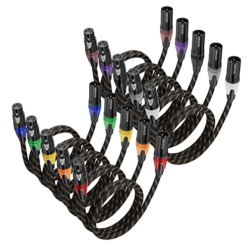 XLR-Kabel, XLR-Mikrofonkabel, 91 cm, Mikrofonkabel für Mikrofone, Mixer und Lautsprechersysteme