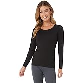 32 Degrees Women's Lightweight Baselayer Scoop Top | Long Sleeve | Form Fitting | 4-Way Stretch | Thermal