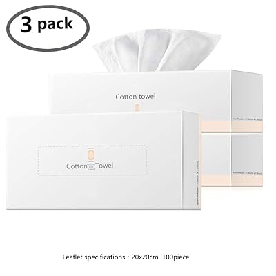 Facial Cotton Tissue Cotton Soft Towel 100% Natural Cotton Multi-purpose Cleaning Face Towel Removable Face Towels Wipes Dry Wet Amphibious 100Pcs 7.9