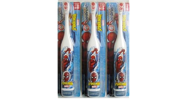 Amazon.com: Marvel Heroes Spider-Man (Spiderman / Spider Man) Crest SpinBrush: Health & Personal Care