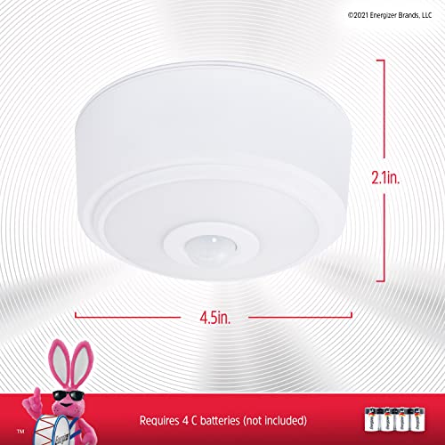 Energizer Motion Activated LED Ceiling Light, 1 Pack, Battery Operated, 100 Lumens, Wireless, 15