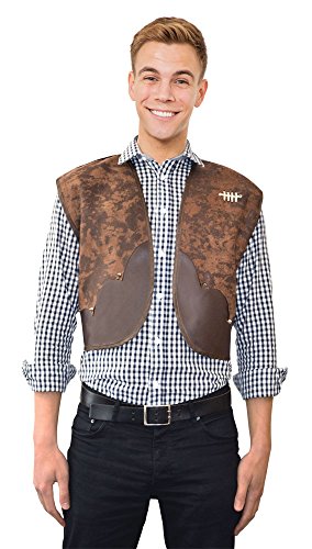 Brown Leather Cowboy Vest
