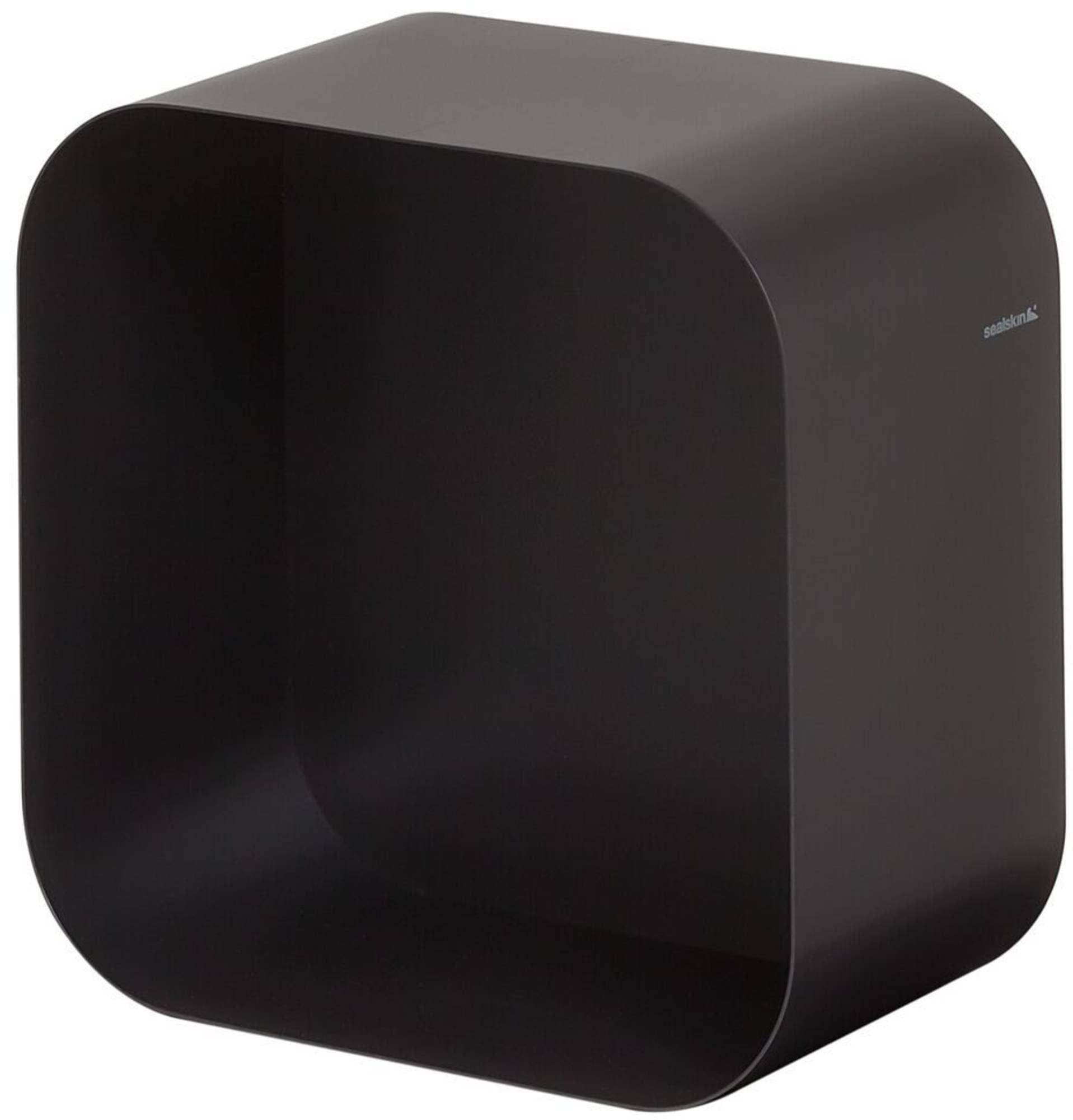 Sealskin Brix Floating Wall Cube Small, Metal, Black, 24 x 24 x 12 cm