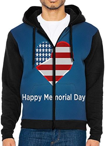 AWBDFKK Men's Sweaters American Flag Zip Up Hoodie Sweatshirt