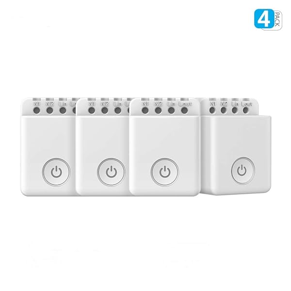 Broadlink BestCon MCB1 Smart Wi Fi Switch Home DIY a travs de la aplicacin iPhone Android compatible con Alexa 4 Pack