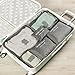 Travel Storage Bag - 6pcs Packing Cubes Organizer Luggage Compression Pouches (Gray)
