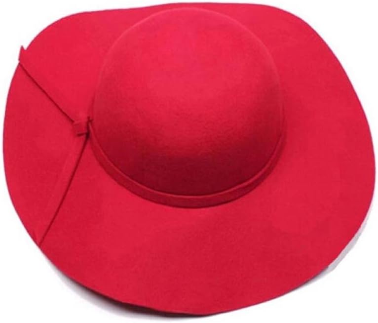 ladies red fedora hat