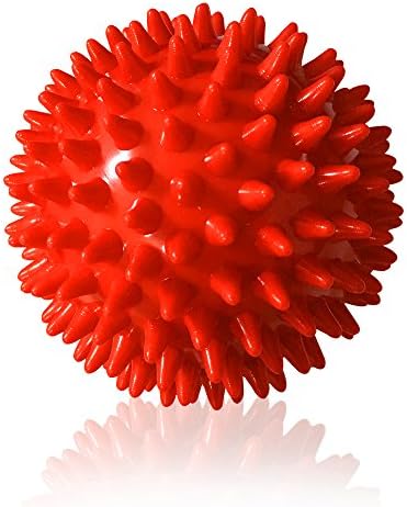 Jaguarro Fitness Experts Spiky Massage Ball - Ideal Spike Ball for Deep Tissue Foot, Back, Plantar Fasciitis Pain Relief, Myofascial Release - Instruction Guide Included