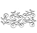 Housweety 30PCs Silver Tone Bike Bicycle Charm Pendants 31mmx23mm(1 2/8