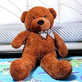 Vercart 4 Foot 47 inch Dark Brown Giant Huge Cuddly Stuffed Animals Plush Teddy Bear Toy Doll