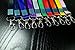 Three Legs 10 Colors 19 Inch Nylon Neck Lanyards Straps with J-Hook for ID Cards/Badges, ID Name Tag Badge Holder & Other Portable Stuff and Keys, 10 Pieces (10 Colors)