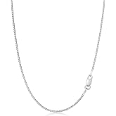 T400 925 Sterling Silver Chain Necklace 1.5mm 1mm Gold Plated Italian Box Chains for Women Men Teens 16 18 20 22 24 26 30 inches