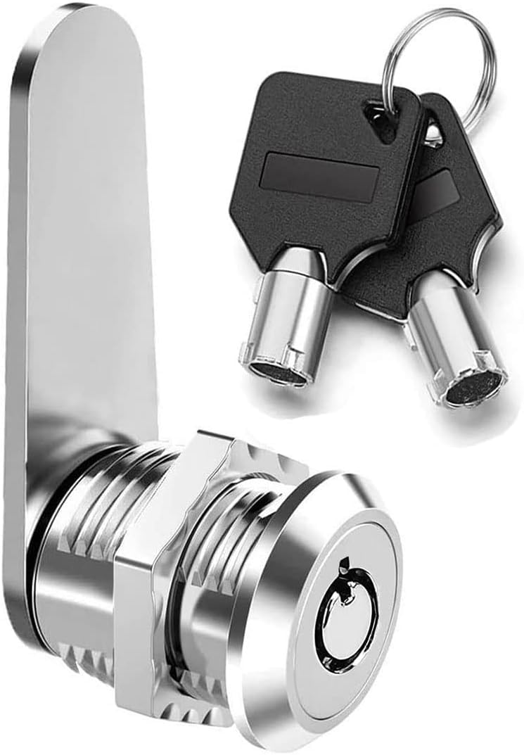 Litensh Thread Tubular Cam Lock with Keys Different, Lock for RV Storage Mailbox Toolbox Cabinet Letter Box Door Drawer Cupboard Locks 20MM