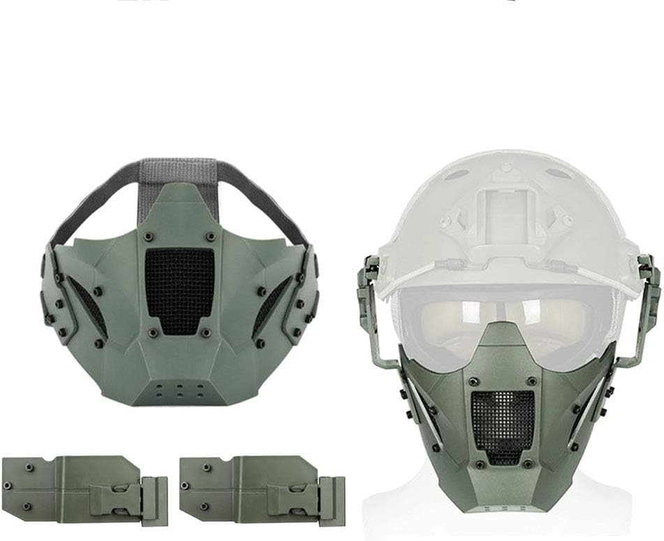AOUTACC Airsoft Half Face Mask Steel Mesh for CS/Hunting/Paintball ...