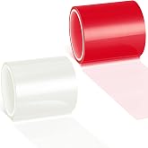 Patelai 2 Rolls Tail Light Tape 16.4 Ft X 2 Inches, Red, Clear | Self Adhesive Repair Tape for Tail Lamps and Headlights, Tint Film for Lens Protection, Easy DIY Auto Customization