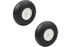 Heyiarbeit 3" RC Model Airplane Foam Wheel Super Light Tire and Wheel Sets for RC Airplane PU Sponge Tire with Plastic Hub 2 Pcs