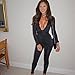 Longwu Women's Sexy Sparkly V Neck Long Sleeve Party Clubwear Bandage Romper Jumpsuit