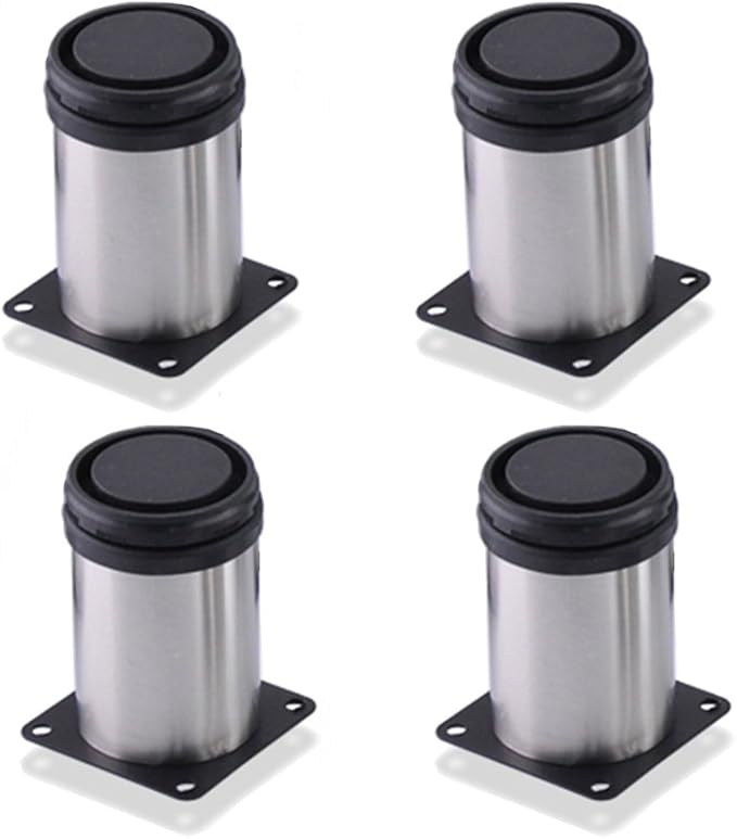 6cm Möbelbeine verstellbare Unterstützung Küchenschrank Beine Edelstahl