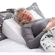DMI Wedge Pillow to Support and Elevate Neck, Head and Back for Acid Reflux or Feet and Legs to Reduce Back Pain and Impro,, ve Circulation with Removable Cover, 7x24x24 Inch, White
