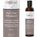 100% Natural Shaving Cream For MEN - Conditioning & Lubricating - 'Wet Your Whiskers!' - by Vi-Tae® 8.39oz - For A Luxurious, Smooth, Close, Skin Nourishing Shave While Preventing Nicks, Cuts, Rash, Razor Bumps & Ingrown Hair.