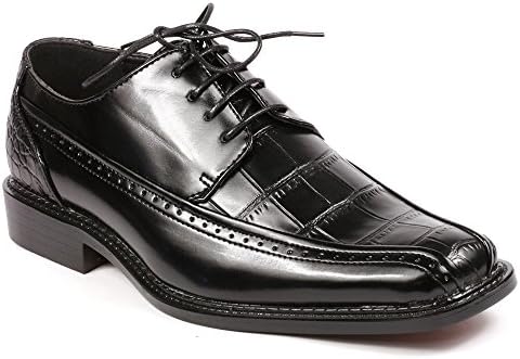 Antonio Cerrelli AC6681 Men's Exotic Lace Up Oxford Dress Shoes (11, Black)