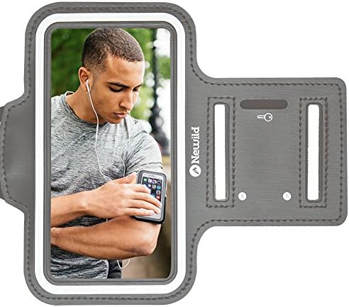 Armband For iPhone 8/7/6/6S ,Newild Water Resistant Sports with Key Card Holder for iPhone SE, 5/5C/5S, Galaxy S3/S4(4.7-5.1 Inch), Durable Adjustable ,Reflective Stripes Safety During Night Running