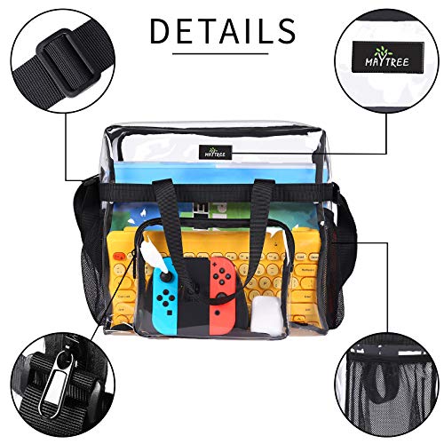 Clear Bag Stadium Approved, Transparent See Through Clear Tote Bag for Work, Sports Games12 x12