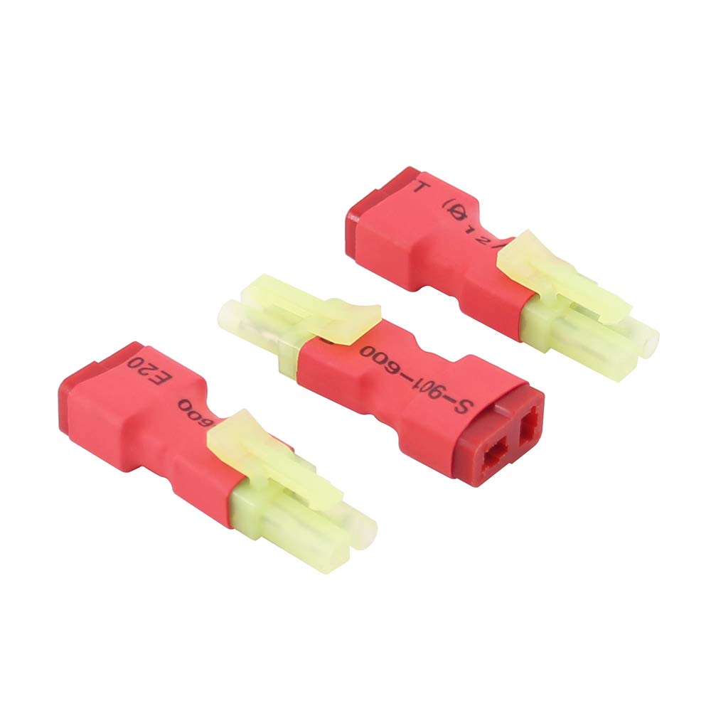 BDHI 3pcs compatible with Micro Mini Tamiya Male to T-Plug Deans Style Female Connector Adapter(BDHI-95)