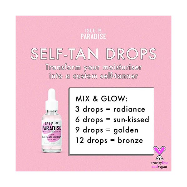 Isle-of-Paradise-Fake-Tan-Drops-Light-30-ml-Add-Self-Tanning-Drops-to-Skin-Care-Natural-Ingredients-Vegan Isle of Paradise Self Tan Drops Light (30 ml) Add Self Tanning Drops to Skin Care Natural Ingredients & Vegan