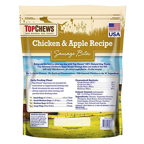 Top Chews Chicken & Apple Sausages 40 oz Pricepulse