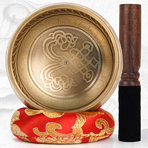 DomeStar Tibetan Singing Bowl Set, Sound Bowl Meditation Bowl Meditation Sound Bowl Handcrafted in Nepal for Healing and Mindfulness
