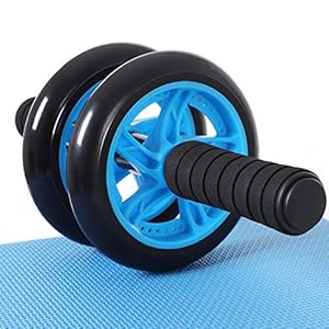 Songmics buikroller, buiktrainer, voor fitness, met antislip, goed gevoerde kniemat, buikspiertraining en spieropbouw…