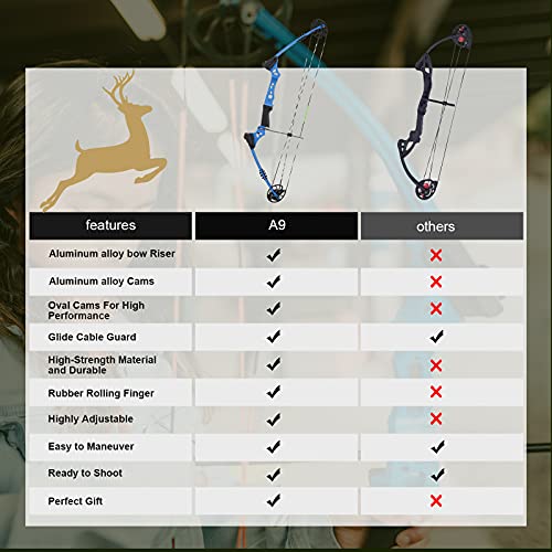 Aimdor A9 Youth Compound Bow kit with All Accessories for Youth and