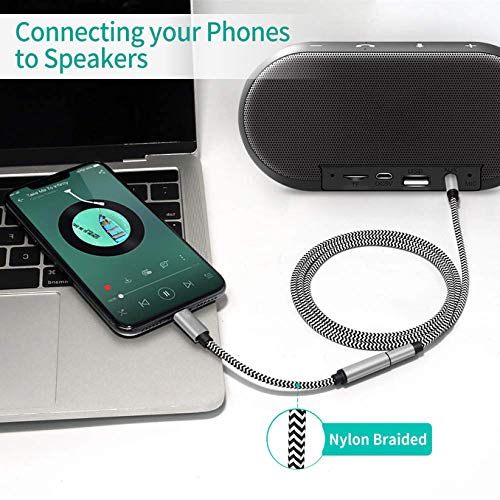 Aux Cord for iPhone 3.5mm 3-in-1 Aux Cord for iPhone Aux Cable for Car 3.5mm for iPhone 7/X/8/8 Plus/XS Max/XR/11/11 Pro to Car Stereo/Speaker/Headphone Adapter Support Newest iOS 11.3/13 Above