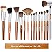 XUCOO 15 Pcs Professional Makeup Brush Set Foundation Contour Blending Eyeshadow Concealer brush Blush Brush Leather Case